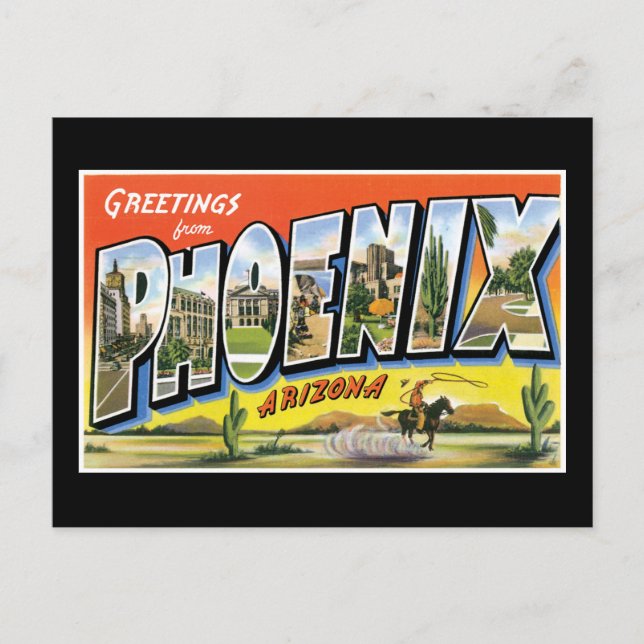 Grüße von Phoenix Arizona Postkarte (Vorderseite)