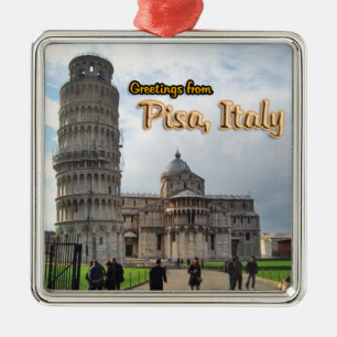 Grüße von Pisa Italien Ornament Aus Metall