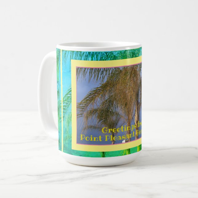 Grüße von Point Pleasant Beach, NJ Tasse (Vorderseite Links)