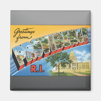 Grüße von Providence R.I., Vintag Magnet