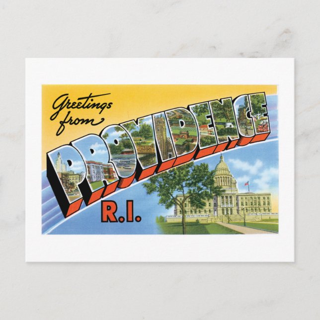 Grüße von Providence, Rhode Island! Postkarte (Vorderseite)