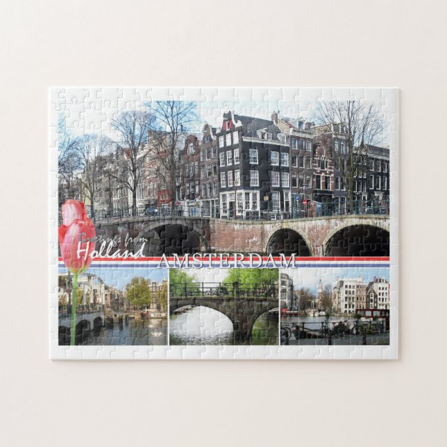 Grüße von Puzzlen Hollands - Amsterdams Puzzle (Horizontal)