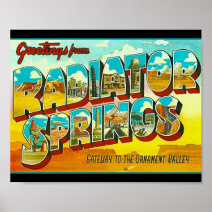 Grüße von Radiator Springs Arizona Poster