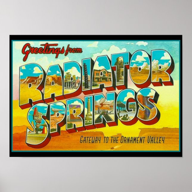 Grüße von Radiator Springs Arizona Poster (Vorne)