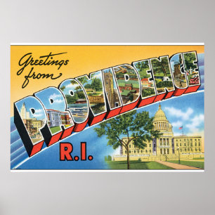 Grüße von Reise Providence RI_Vintage Poster