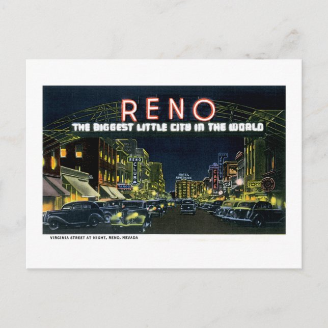 Grüße von Reno, Nevada! Postkarte (Vorderseite)