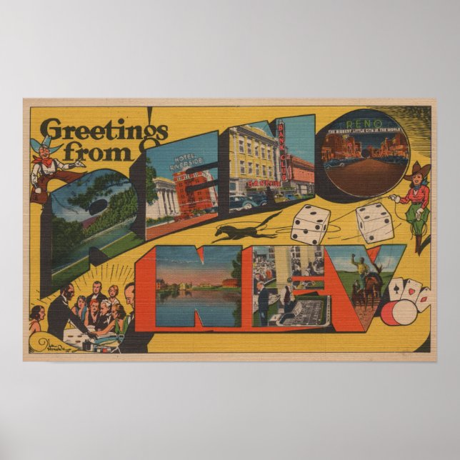 Grüße von Reno, NevadaReno, NV Poster (Vorne)