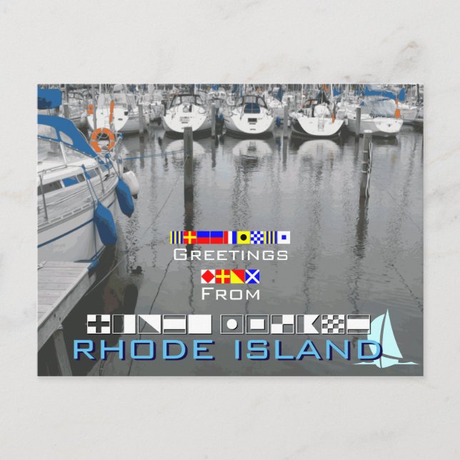 Grüße von Rhode Island Postkarte (Vorderseite)