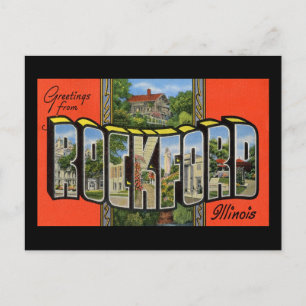 Grüße von Rockford Illinois Postkarte