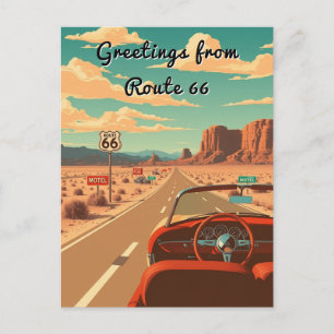 Grüße von Route 66 Personalisiert Road Trip Postkarte