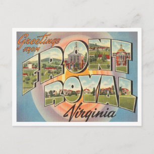 Grüße von Royal, Virginia Vintage Travel Postkarte