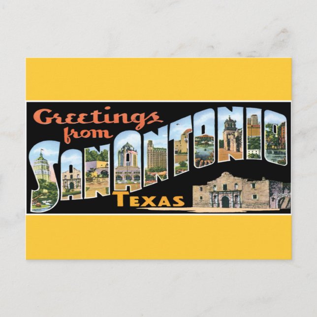 Grüße von San Antonio Postcard Postkarte (Vorderseite)