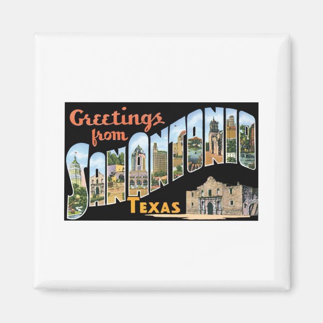 Grüße von San Antonio Texas Magnet (Vorne)