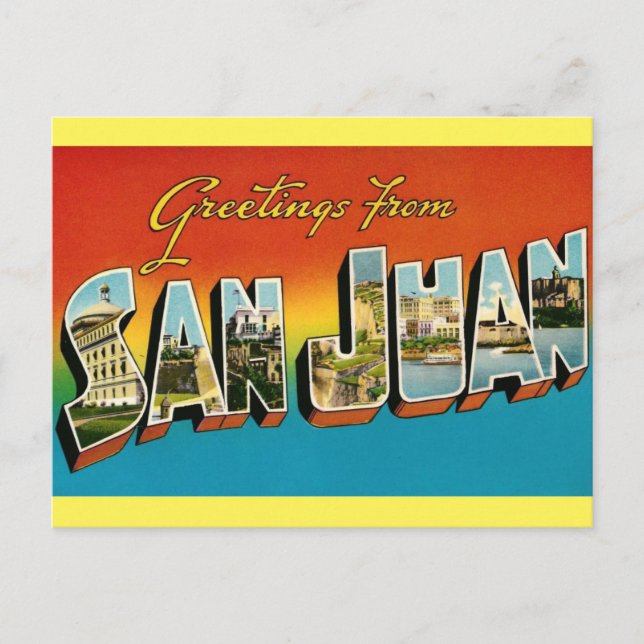 Grüße von SAN JUAN PUERTO RICO Postcard Postkarte (Vorderseite)