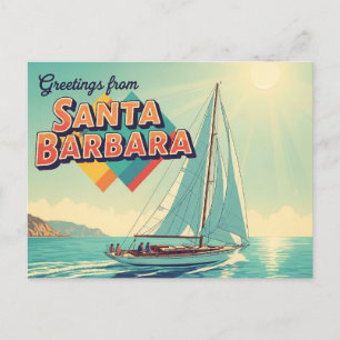 Grüße von Santa Barbara California Postkarte
