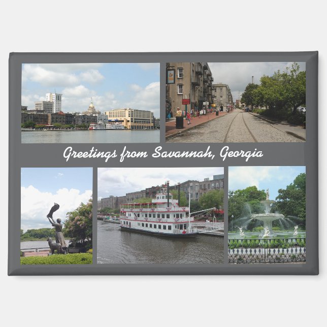 Grüße von Savannah Georgia Magnet (Vorderseite)