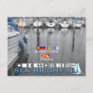 Grüße von Sea Bright NJ New Jersey Postkarte