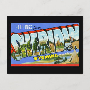 Grüße von Sheridan Wyoming Postkarte