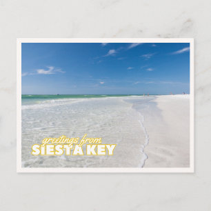 Grüße von Siesta Key Florida Beach Vintage Postkarte