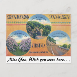 Grüße von Skyline Drive, Virginia Postkarte