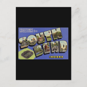 Grüße von South Bend Indiana Postkarte