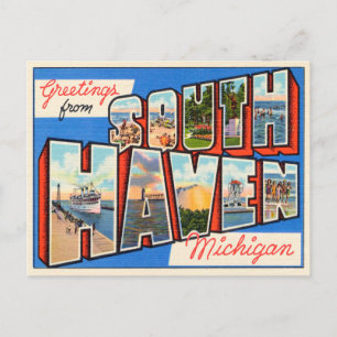 Grüße von South Haven, Michigan Travel Postkarte