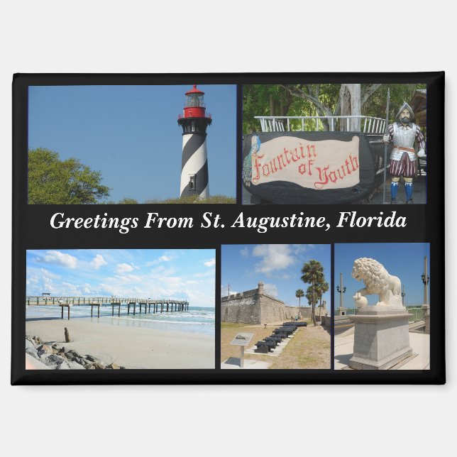 Grüße von St. Augustine, Florida Magnet (Vorderseite)