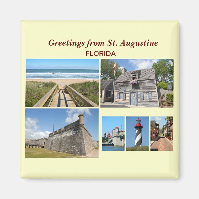 Grüße von St. Augustine, Florida Magnet (Vorne)