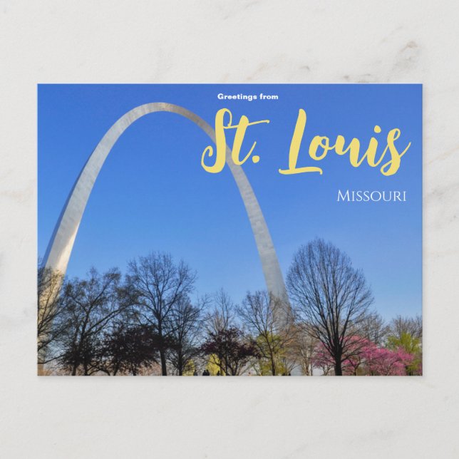 Grüße von St. Louis Arch Missouri Postcard Postkarte (Vorderseite)