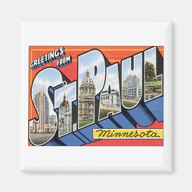 Grüße von St.Paul Minnesota Magnet (Vorne)