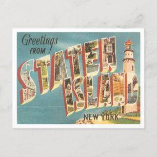 Grüße von Staten Island, New York Reise Postkarte