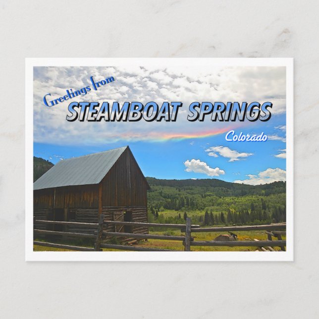 Grüße von Steamboat Springs, Colorado Postkarte (Vorderseite)