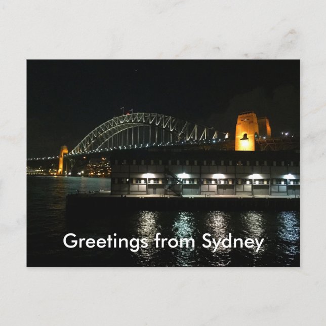 Grüße von Sydney Bridge Postkarte (Vorderseite)