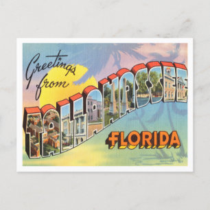 Grüße von Tallahassee, Florida Vintage Travel Postkarte