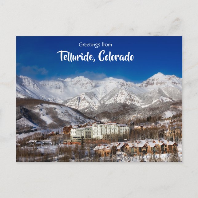 Grüße von Telluride Colorado Landschaftlich Postka Postkarte (Vorderseite)