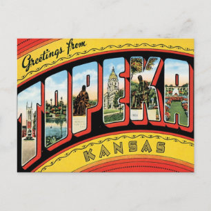 Grüße von Topeka Kansas Postkarte