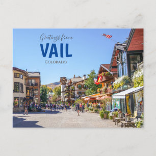 Grüße von Vail Colorado Downtown Postcard Postkarte