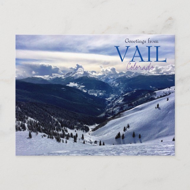 Grüße von Vail Colorado Postcard Landschaftlich Postkarte (Vorderseite)
