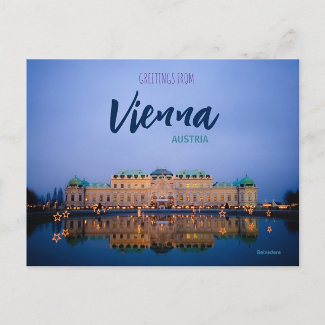 Grüße von Vienna Austria Postcard Belvedere Postkarte (Vorderseite)