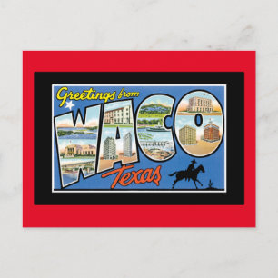 Grüße von Waco Texas Postkarte