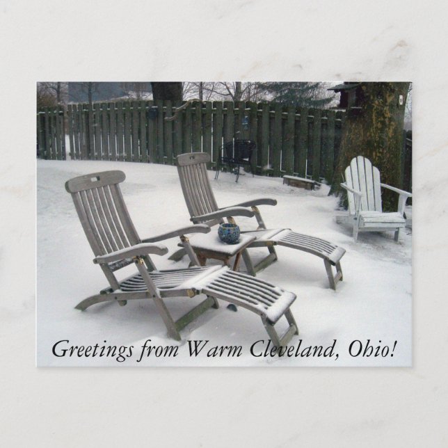 Grüße von Warm Cleveland Ohio Postkarte (Vorderseite)