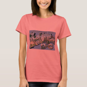 Grüße von Washington DC! Vintage Postkarte T-Shirt