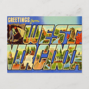 Grüße von West Virginia WV Postkarte