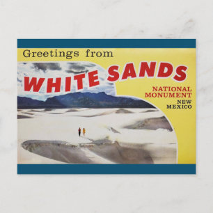 Grüße von White Sands New Mexico Postcard Postkarte