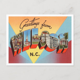 Grüße von Wilson, North Carolina Reise Postkarte