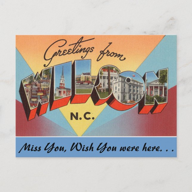 Grüße von Wilson Postkarte (Vorderseite)