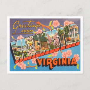 Grüße von Winchester, Virginia Vintage Travel Postkarte
