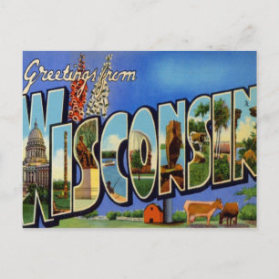Grüße von Wisconsin WI USA Postkarte