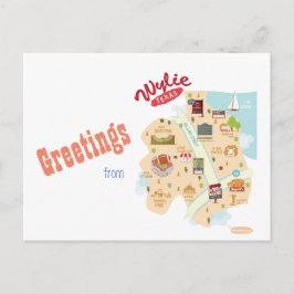 Grüße von Wylie Texas Postcard Postkarte