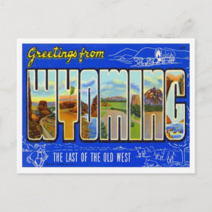 Grüße von Wyoming Postkarte